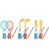 Gettimore Switch 2 Sports - Kit di movimento 6 in 1, racchette da tennis in ABS, mazze da golf, custodie con impugnatura rossa e blu, per Switch 2 Active Games