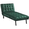 Atlantic Home Collection Chaiselongue, Samtvelours Grün, Relaxliege