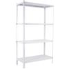 Simon Rack Scaffale portaoggetti, 150 x 100 x 50 cm, (altezza x larghezza x profondità), scaffale in metallo, 4 altezze, 70 kg, in acciaio zincato, zincato, Ecoclick
