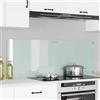 LoogCape Pannello posteriore da cucina in vetro temperato bianco, 2 pezzi, 70 x 50 cm, resistente al calore, durevole, facile da pulire, per cucine moderne