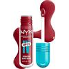 NYX Professional Makeup Gloss e Tinta Labbra Idratante 2in1, Idratazione fino a 12H, Con Vitamina B12 e Magnesio, Lip IV Hydrating Gloss Stain, Tonalità: 10 Berry Thirsty
