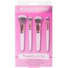 Brushworks - Set di pennelli da trucco da viaggio, colore: bianco e oro
