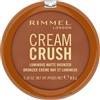 Rimmel London Cream Crush - 005 - Cappuccino Deep, bronzer opaco luminoso, copertura modulabile, formula vegan, 17% di complesso al burro con squalane + burro di karité, 8,5g