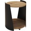 Vicco Tavolino Lofta, Nero, 40 x 40 cm, con ruote per posizionamento flessibile e facile spostamento