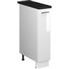 Vicco Armadio cucina dispensa alto Fame-Line, Bianco lucido/Bianco, 20 cm, PL Antracite, per la combinazione con altri moduli della serie Fame-Line