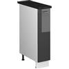 Vicco Armadio cucina dispensa alto Fame-Line, Antracite lucido/Bianco, 20 cm, PL Antracite, per la combinazione con altri moduli della serie Fame-Line