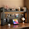 YITAYMLI Mensola da scrivania a 2/3/4 livelli con pannello forato e accessori, libreria da scrivania in metallo, organizer da scrivania fai-da-te, per tavolo da studio(Black+Black,(2-Tier)21.7x10x26)