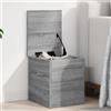 Augerlite Baule grigio Sonoma, in legno, 30 x 35 x 35 cm, con grande spazio e coperchio, per vestiti, giocattoli, cuscini e coperte, in soggiorno, camera da letto, corridoio