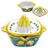 SICILIA BEDDA CAPACI Spremi Agrumi Ceramica Caltagirone, L 13 x 9 h cm ca. (1Unità) Varie opzioni Colore, Decoro Casuale - Verde