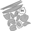 JOINPAYA Fustella Fai da Te in Acciaio al Carbonio 129x144mm Design Tulipano Floreale per Scrapbooking, Album Fotografici e Decorazioni per Feste