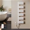 S'AFIELINA scaldasalviette Elettrico Bagno 1599×400mm Bianco, 800 W termoarredo Elettrico Bagno con WiFi e termostato, Timer 7×24 h, Protezione antigelo, LCD, Tubi Piatti Design scaldasalviette