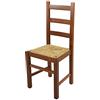 t m c s Tommychairs - Sedia modello Rustica per cucina, bar e sala da pranzo, robusta struttura in legno di faggio color noce chiaro e seduta in paglia