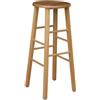 OKAFFAREFATTO MADDALONI Sgabello bar legno seduta rotonda h80 noce chiaro gambe dritte