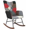Generico Sedia a Dondolo in Tessuto Patchwork,Sedie a Dondolo