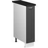 Vicco Armadio cucina dispensa alto Fame-Line, Oro-antracite rustico/Bianco, 20 cm, PL Antracite, per la combinazione con altri moduli della serie Fame-Line