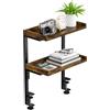 THYGIFTREE Mensola da Scrivania in Legno a 2 Livelli, Lungo 31.8 cm Scaffale da Scrivania per la Parte Superiore e Inferiore, Organizer per Accessori, Ufficio e Gaming (Marrone Scuro)