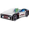 ACMA Letto Auto Bambino 160x80 cm Modello 3 con Materasso e Rete a Doghe - Letto Junior Auto Personalizzato con Nome, Letto Bambini Design Auto per Cameretta con Sponda di Sicurezza