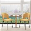 Chleby Set di 2 Sedia da Pranzo a Righe Sedia da Cucina Sedie imbottite con schienale gambe in metallo per Sala da pranzo, soggiorno Giallo