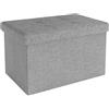 INTIRILIFE Sgabello pieghevole 30x30x30 cm in rosso scuro - Cubo di seduta con coperchio e vano portaoggetti in tessuto con incavi - Cubo di seduta poggiapiedi richiudibile cassetto portaoggetti