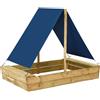 vidaXL Sabbiera con Tetto 160x100x133 cm Legno di Pino Impregnato
