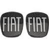 Fiat 14188C-2pz Adesivo 3D Ricambio Logo Nero per Fiorino, Anteriore + Posteriore
