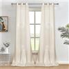 Melodieux Voile Tende per Interni per Camera da Letto Soggiorno Sara Beige, 140 x 225 cm