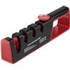 Cheerhom Affilacoltelli Professionale 4 in 1 con Angolo Regolabile, Affilatore Manuale per Coltelli da Cucina, Caccia e Forbici,Base Antiscivolo, Impugnatura Ergonomica,Inclusi Diamante, Ceramica e Tungsteno