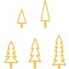 Nellie's Choice, Albero Fustelle, 10 x 6 cm, per Creare Biglietti, Natale, Scrapbooking, Fai da Te, DIY, Giallo, 100x60mm