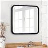 Americanflat Specchio Quadrato da Parete 61x61 cm con Cornice Nera Arrotondata - Specchio da Parete Moderno per Bagno, Camera e Salotto - Specchio da Muro Quadrato