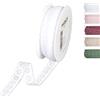 Halbach Seidenbänder Nastro in pizzo larghezza: 15 mm. Lunghezza: 18 m, merletto in rotolo, nastro per matrimonio cucito o decorazione da tavolo, tessuto in pizzo per fai da te, colore: bianco