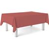 ECOMMERC3 Tovaglia plastificata antimacchia rettangolare 100x140 cm Rosso | Per il tavolo di due in cucina, PVC su supporto in polipropilene, fabbricata in Spagna, acqua e sapone neutro