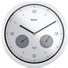 MEBUS Moderne Funk-Wanduhr mit Temperaturanzeige und Hygrometer, Durchmesser 26cm / Modell: 52826 / Farbe: Weiß