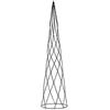 Star Helix Coni Decorativi a LED, Metallo, Nero, ca. 15 x 60 cm