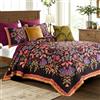 Greenland Home Fashions Jessa - Set copripiumino vintage bohémien, in microfibra spazzolata, 100% parte posteriore, 60% cotone, 40% poliestere, colore: mezzanotte, 3 pezzi