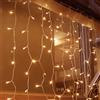 Brightium Luci piatte per tende con batteria 3AA, bianco caldo, 1 m x 1 m, ideale per decorare spazi e per eventi di atmosfera.