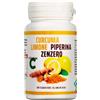 Natural Sprint Curcuma Piperina e Vitamina C plus Limone e Zenzero. Dose Forte di Curcuma 5000 mg e Vitamina C + Piperina + Zenzero 130 Compresse Vegane Senza Zuccheri e senza Glutine, Made in Italy