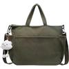 CCAIPU Borsa da Donna, Borsa a Tracolla in Velluto a Coste, Grande Shopping Bag Adatta per il Lavoro, l'ufficio, i viaggi, Lo shopping, la Scuola e Altre Occasioni. (Verde)