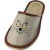 APREGGIO -Pantofole Estive da Donna in Pelle Liscia - Ciabatte Leggere con Zeppa - Pantofole Chiuse - Ideali per Casa - Bianco - Taglia 41 EU