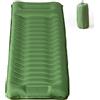 RUMBALUXY Materassino Campeggio con Pompa a Pedale, Autogonfiabile Materasso Gonfiabile, Compatto Cuscino da Campeggio Leggero, Verde oliva, 190x68x14cm Singolo (Spessore 14cm)