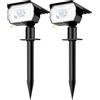 nipify 2 Pezzi Faretti Solari da Giardino con Sensore di Movimento, [56LED/3 Modes] Lampade da Giardino Potenti Impermeabile Luci Solari Esterno per Cortile Vialetto (Bianco Freddo)