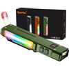 Relybo EDC Torcia LED Potente Professionale 1,000,000, Bianca LED/UV Torce