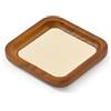 Oirlv Vassoio Per Gioielli In Legno Massiccio,Piccolo Vassoio Per Anelli,Orecchini, Bracciali, Portacollane,Organizer (Piccolo,Bianco Crema)