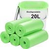 Aievrgad Sacchi per rifiuti biodegradabili da 20 l, 100 pezzi: fodera per bidone della spazzatura da banco. Aievrgad, sacchetti per rifiuti spessi, biodegradabili, compostabili per alimenti, uso domestico