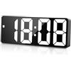 flintronic Sveglia Digitale da Comodino, Sveglia da Comodino, con Temperatura, Svegli Digitale da Comodin con Snooze, Suoni e Luminosità Regolabile, USB e Alimentato a Batteria