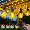 Vemirace Catena Luminosa Esterno Dimmerabile 30M, Luci da Esterno Giardino G40 con Telecomando, 50+2 LED Lampadine Infrangibili, Impermeabile Catena Luci Esterno per Terrazzo Bistrot