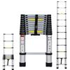 Tubiaz - Scala telescopica in alluminio, blocco di sicurezza su più gradini, allungabile, antiscivolo, multiuso, carico massimo 150 kg, 3,2 m