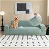 Hearda Copridivano 3 Posti Con Braccioli, Copri Divano Elasticizzato Copridivani Antiscivolo Antimacchia Universale | Sofa Cover Jacquard Antigraffio Gatto e Cani, Verde