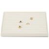 Oirlv Vassoio In Microfibra Beige Per Gioielli, Porta Orecchini e Anelli