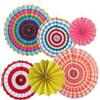 YUNZHISHIYE Decorazione Natalizia Messicana, Set Di Decorazioni Per Ventagli Di Carta, Ventilatore Da Soffitto Con Pom Pom, Adatto Per Feste, Matrimoni, Natale, Ringraziamento, Halloween (Arcobaleno)