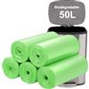 Aievrgad 50 litri Sacchetti biodegradabili della spazzatura, 50 pezzi: sacchetti biodegradabili per la cucina. Sacchetti della spazzatura, sacchetti della spazzatura, sacchetti per compost resistenti e